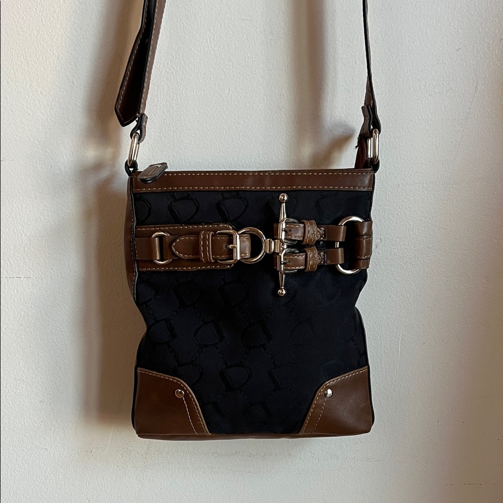 Chaps equestrian Crossbody Bag with buckle accents